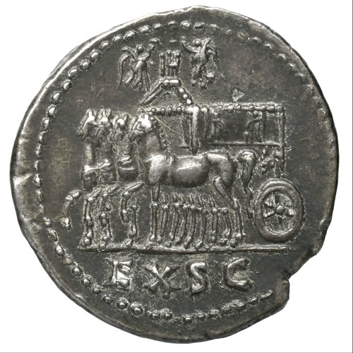 Denier de Titus représentant l'apothéose de Vespasien