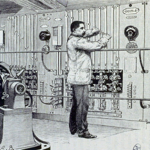 La salle des machines, atelier d'imprimerie et d'échantillonnage