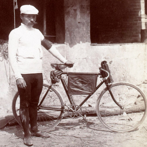 Maurice Garin au départ du premier Tour de France en 1903