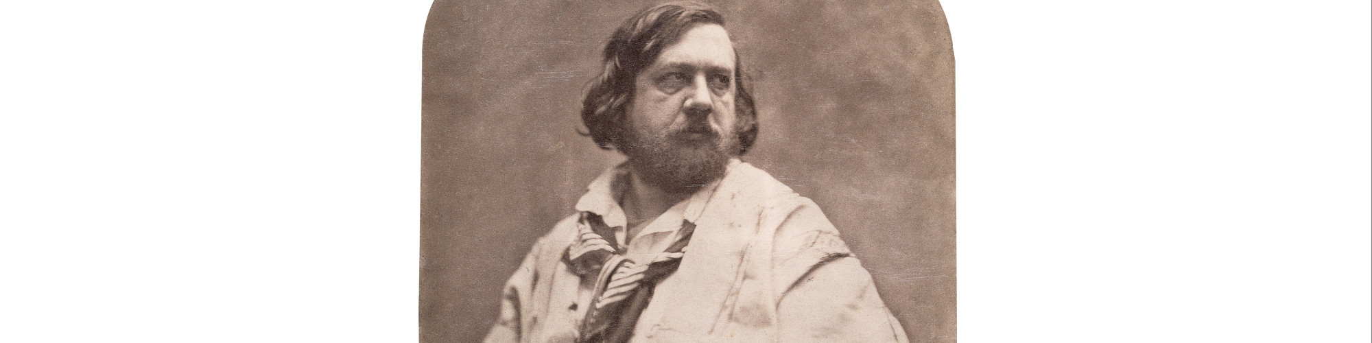 Théophile Gautier (1811-1872) au foulard et à la blouse blanche