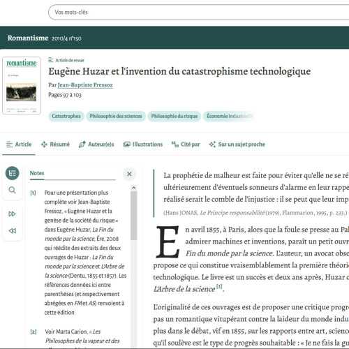 Cairn : Eugène Huzar et l'invention du catastrophisme technologique