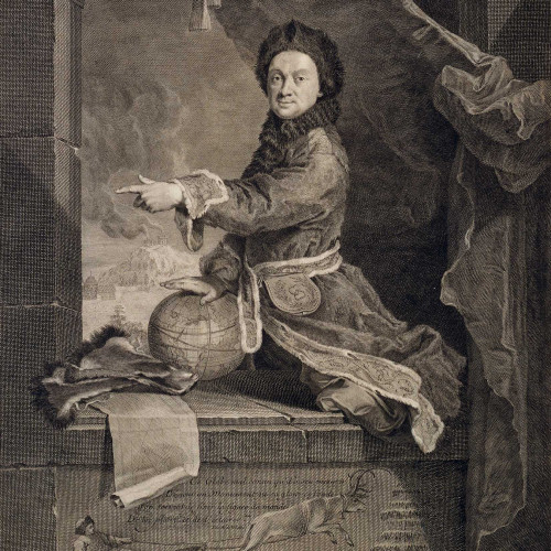 Pierre Louis Moreau de Maupertuis aplatissant la sphère terrestre