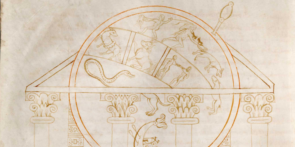 Dessin d’un globe céleste
