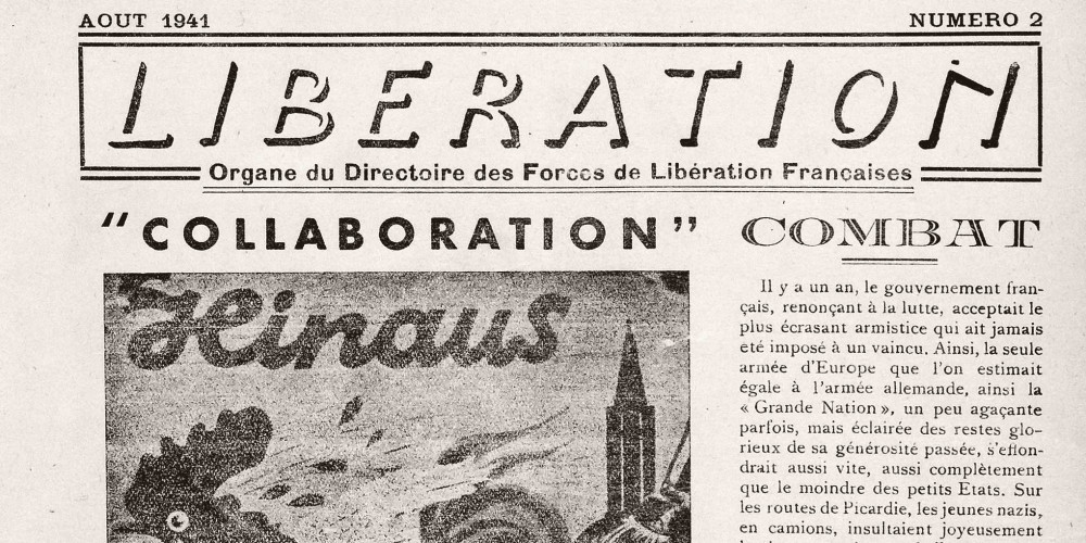 Libération. Organe du Directoire des forces de libération françaises. Zone sud.