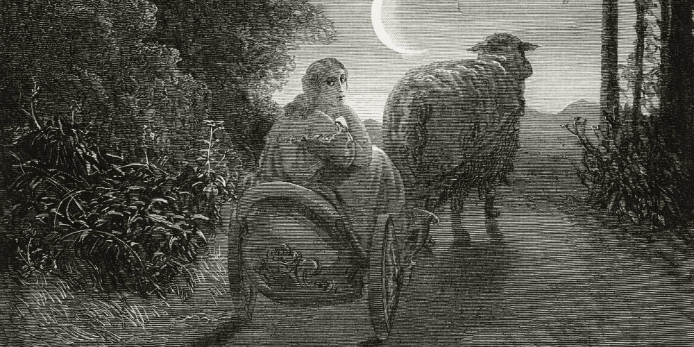 « Elle partit la même nuit dans un joli cabriolet attelé d’un gros mouton qui savait tous les chemins. »