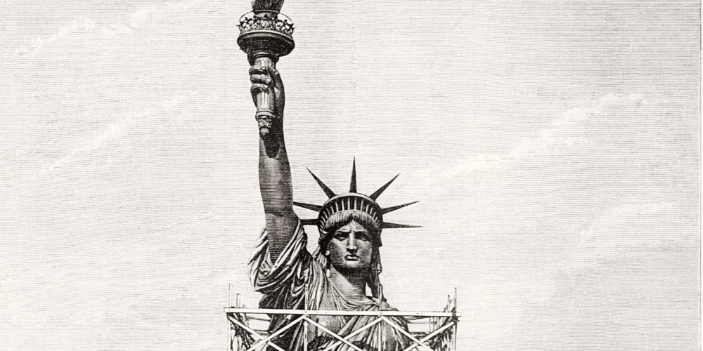 Remise de la statue colossale de la Liberté à Mr Morton, ambassadeur des États-Unis