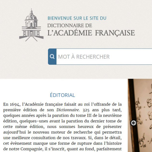 Dictionnaire de&nbsp;l&rsquo;Acad&eacute;mie fran&ccedil;aise
