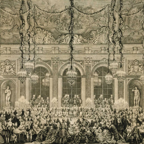Décoration et dessein du jeu tenu par le roy et la reine dans la grande galerie de Versailles