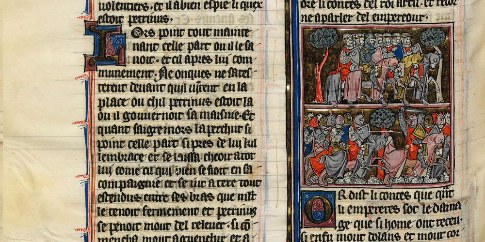 

Armée de Luce, l'empereur romain ; Bataille entre Romains et Bretons

