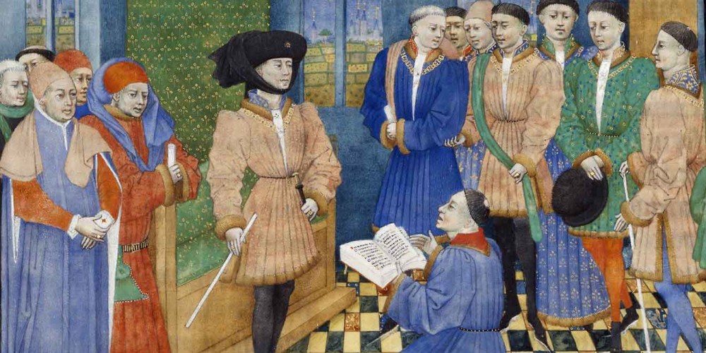Jean Wauquelin remettant à Philippe le Bon sa traduction d’« un miroir aux princes »