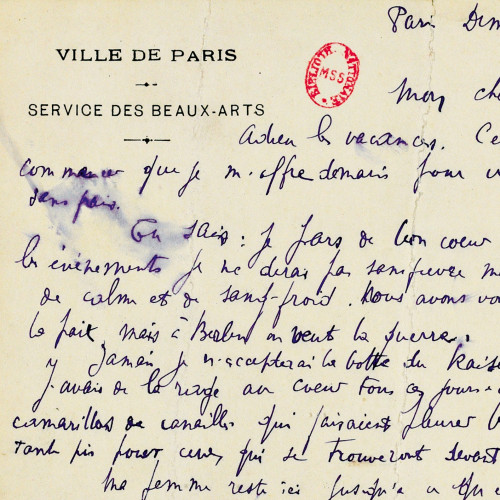 Louis Pergaud, lettre à Marcel Martinet