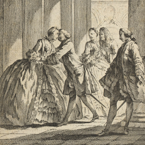 Frontispice de Cénie, pièce en cinq actes de Mme de Graffigny (1695-1758)