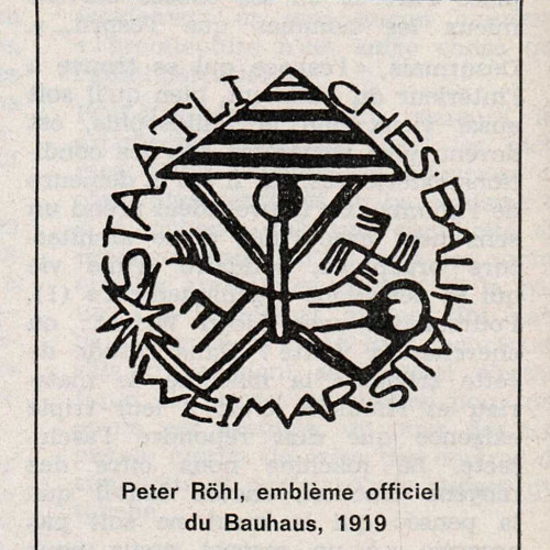 Emblème officiel du Bauhaus en 1919