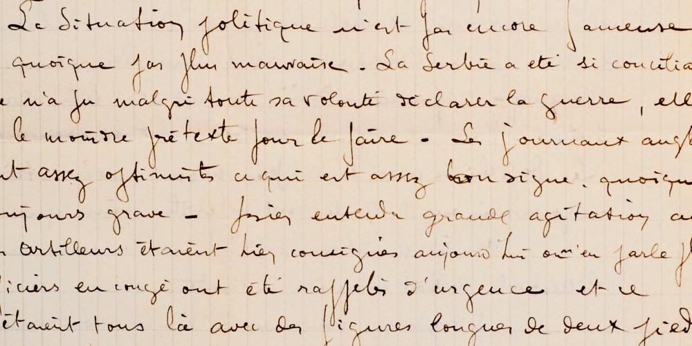 Louis Bailly, lettre à sa mère, Charleville