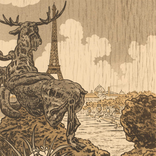 Derrière l’élan de Frémiet (Trocadéro)