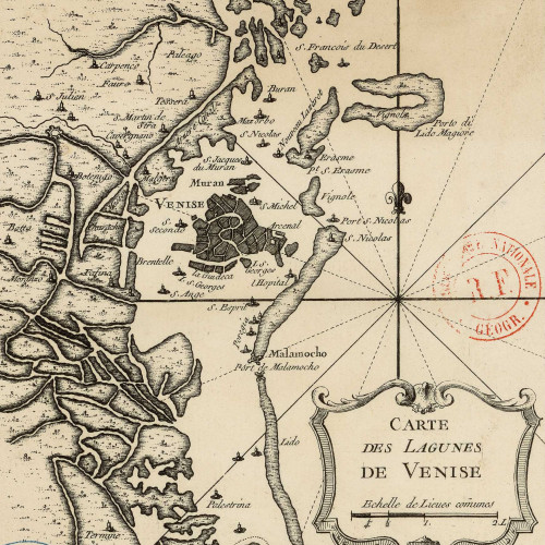 Carte de la lagune de Venise