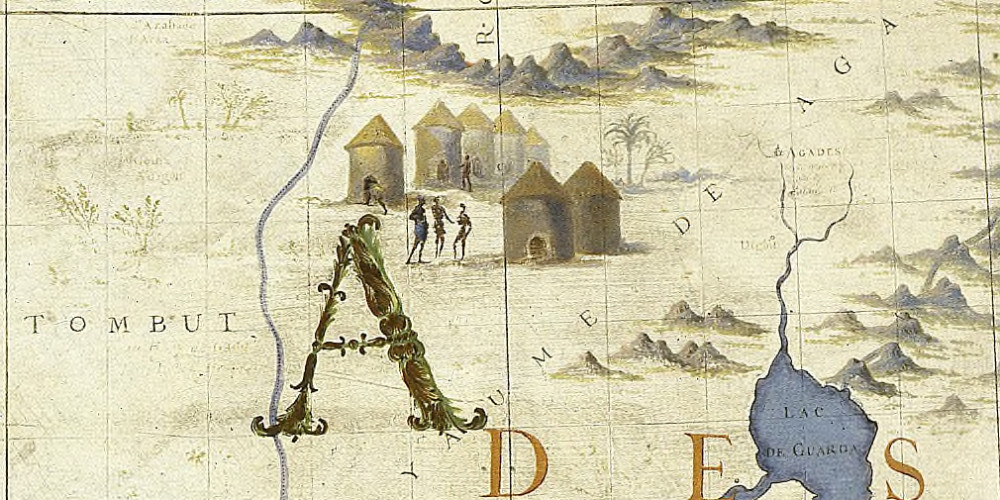 Plusieurs cases ou cabanes des nègres