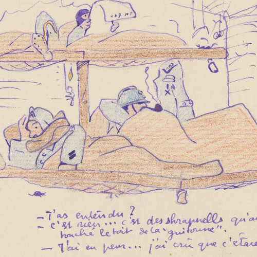 Lettres et dessins de Jean Kioes à sa fiancée Fernande Merlot