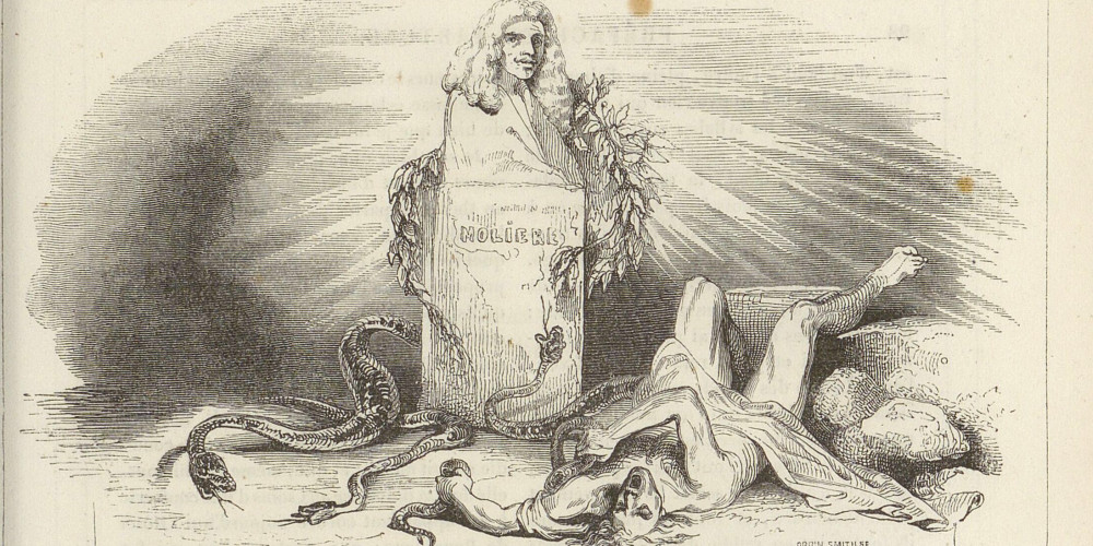 Frontipice pour Tartuffe dans les Œuvres de Molière par M. Sainte-Beuve, 1836