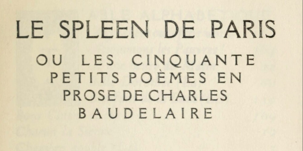 Charles Baudelaire, Le Spleen de Paris