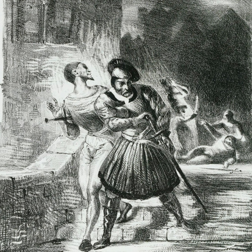 Méphistophélès et Faust fuyant après le duel