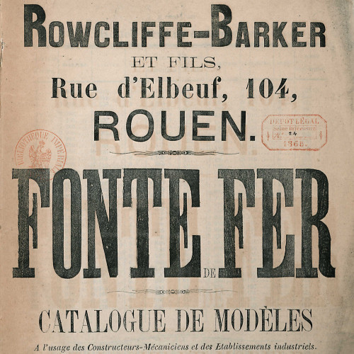 Catalogue de modèles en fonte de fer