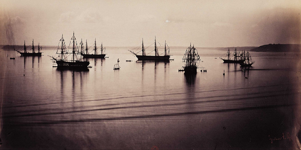 Flotte française en rade de Cherbourg