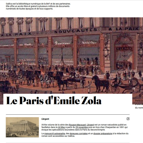 Vignette Gallica le Paris d'Émile Zola