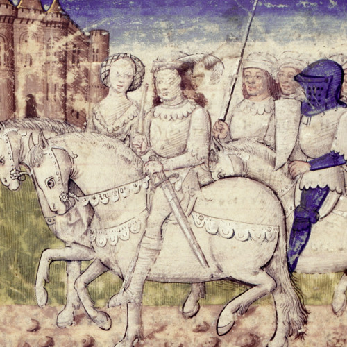 Lancelot, la Dame du Lac et son escorte immaculée, se rendent à Camelot pour demander à Arthur d’adouber le jeune homme
