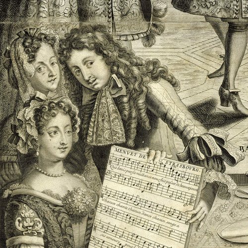 Le bal à la française : Monsieur Charpentier, almanach de 1682
