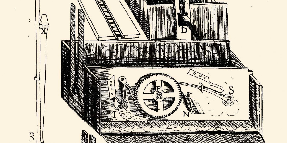 Outils du serrurier au 17e siècle : machine à tailler les limes
