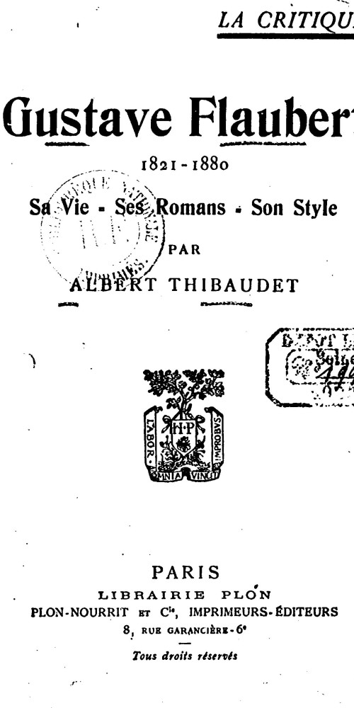 Gustave Flaubert, 1821-1880