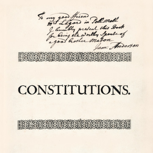 La dédicace des Constitutions d’Anderson
