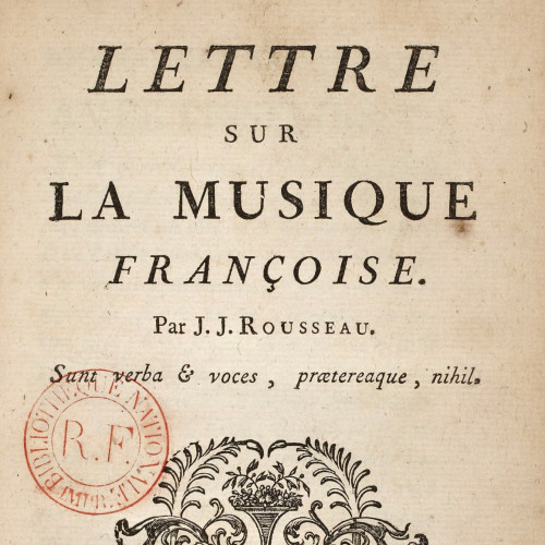 Page de titre de la Lettre sur la musique française