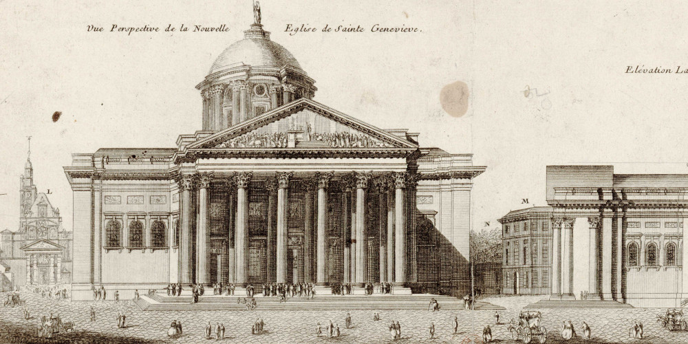 Plan de l’église Sainte-Geneviève, devenue le Panthéon