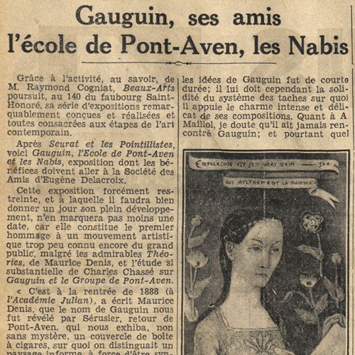 Gauguin, ses amis, l’école de Pont-Aven, les Nabis