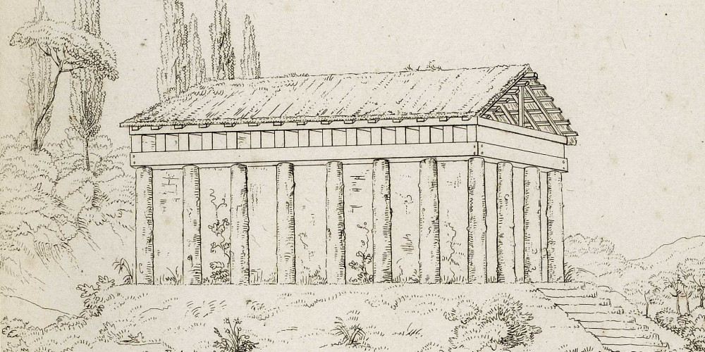 Temple grec, imité de la cabane primitive