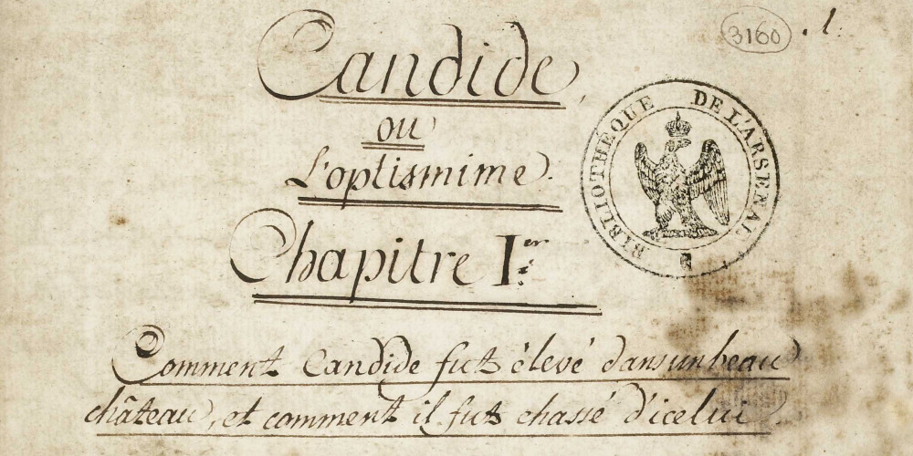 Manuscrit de Candide, page 1