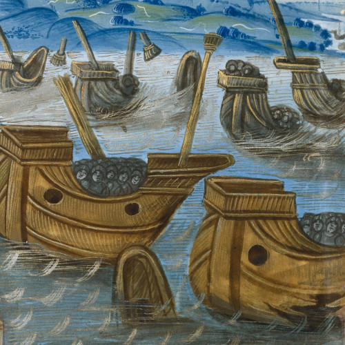 Du périlleux départ des Grecs du port de Troie plusieurs desquels périrent par naufrage