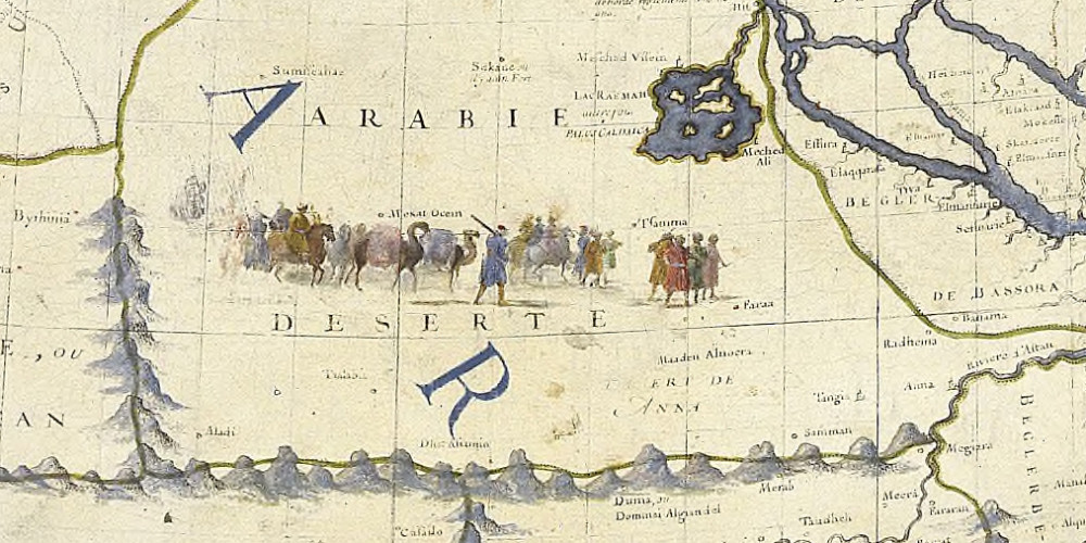 Caravane traversant l’Arabie déserte