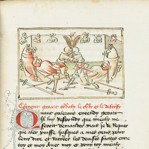 Fol. 35 : Duel entre Gérard et Galerant