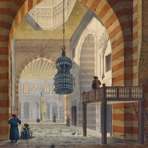 Le Caire : vue intérieure de la mosquée Kaid-Bey
