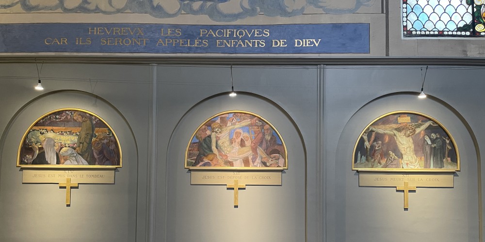 Stations XII à XIV du chemin de croix de la chapelle du Prieuré
