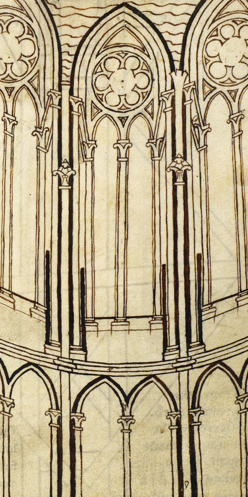 Élévation intérieure des chapelles absidales de la cathédrale de Reims