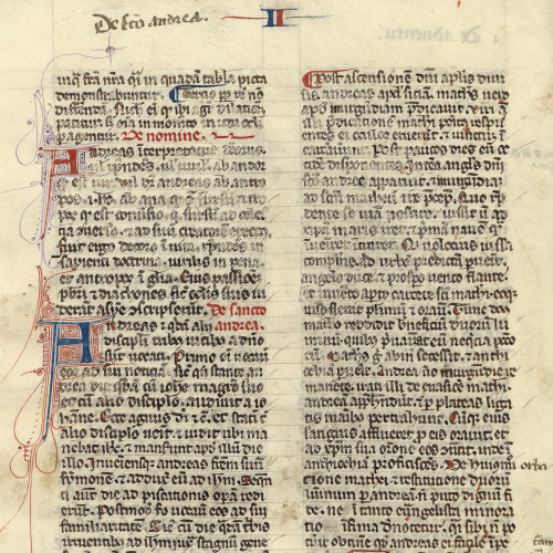Page d'un manuscrit de la Légende dorée de Jacques de Voragine