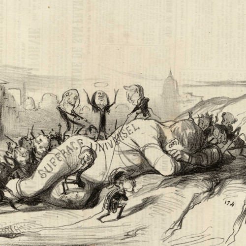 Lilliputiens essayant de profiter du sommeil d’un nouveau Gulliver