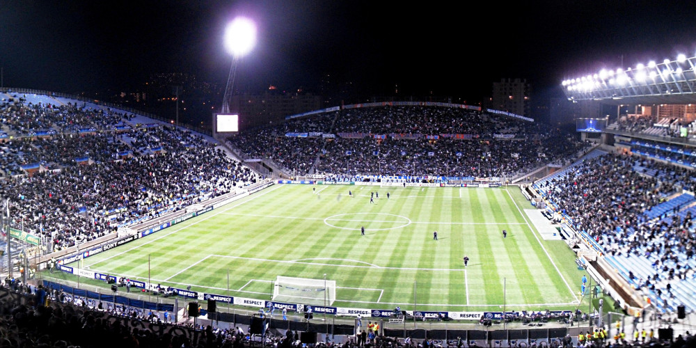 Stade Vélodrome vu du virage nord
