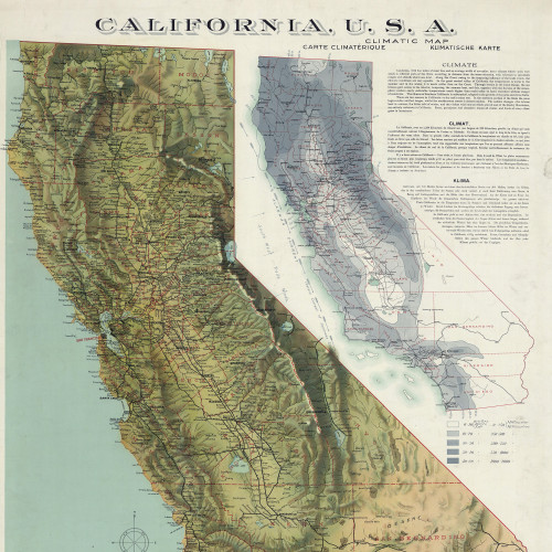 Carte climatique de Californie