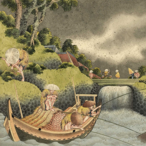 Pêche sous la pluie