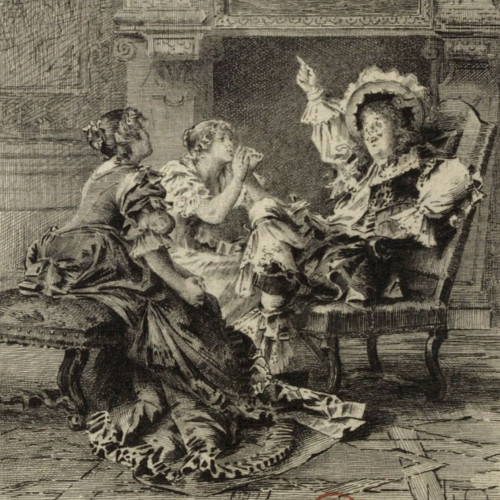 Champollion d’après Louis Leloir, frontispice pour Les Précieuses ridicules, 1889